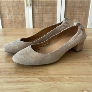 J Crew Suede block heel